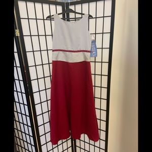 Red and ivory girl’s size 13 formal dress
